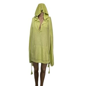 Free people optimistic hooded tassel sweater size S
